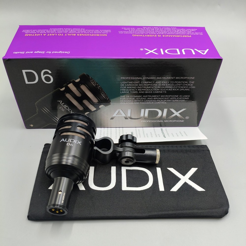 For Stage Studio & Broadcast Audix D6 Professional Dynamic Kick Drum Microphone