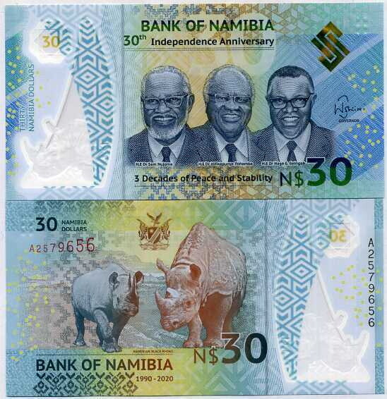 Namibia 30 Dollars Commemorative 2020 P 18 Polymer UNC