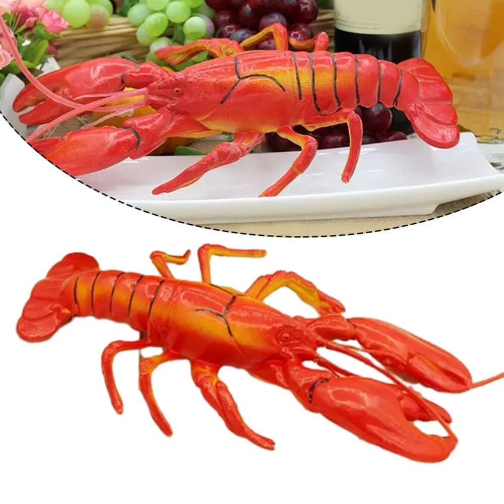 Creative Lifelike Red Lobster Decor for Kitchen Realistic Lobster Model