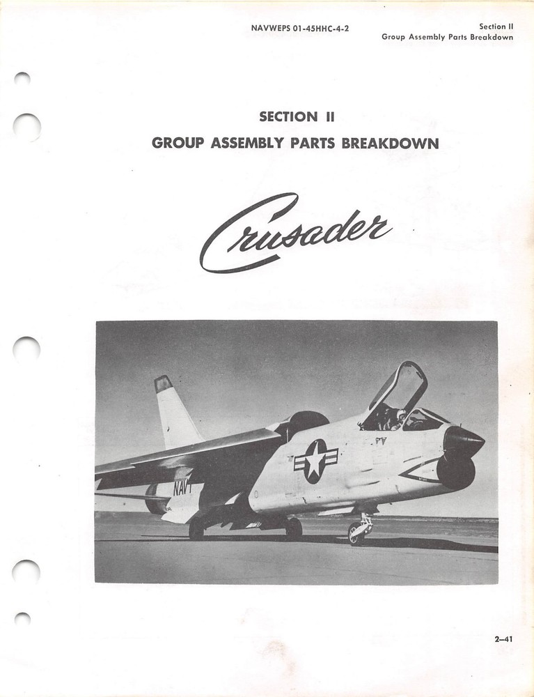 F-8 Crusader Flight Control and Stabilization Systems Parts Flight Manual (CD)