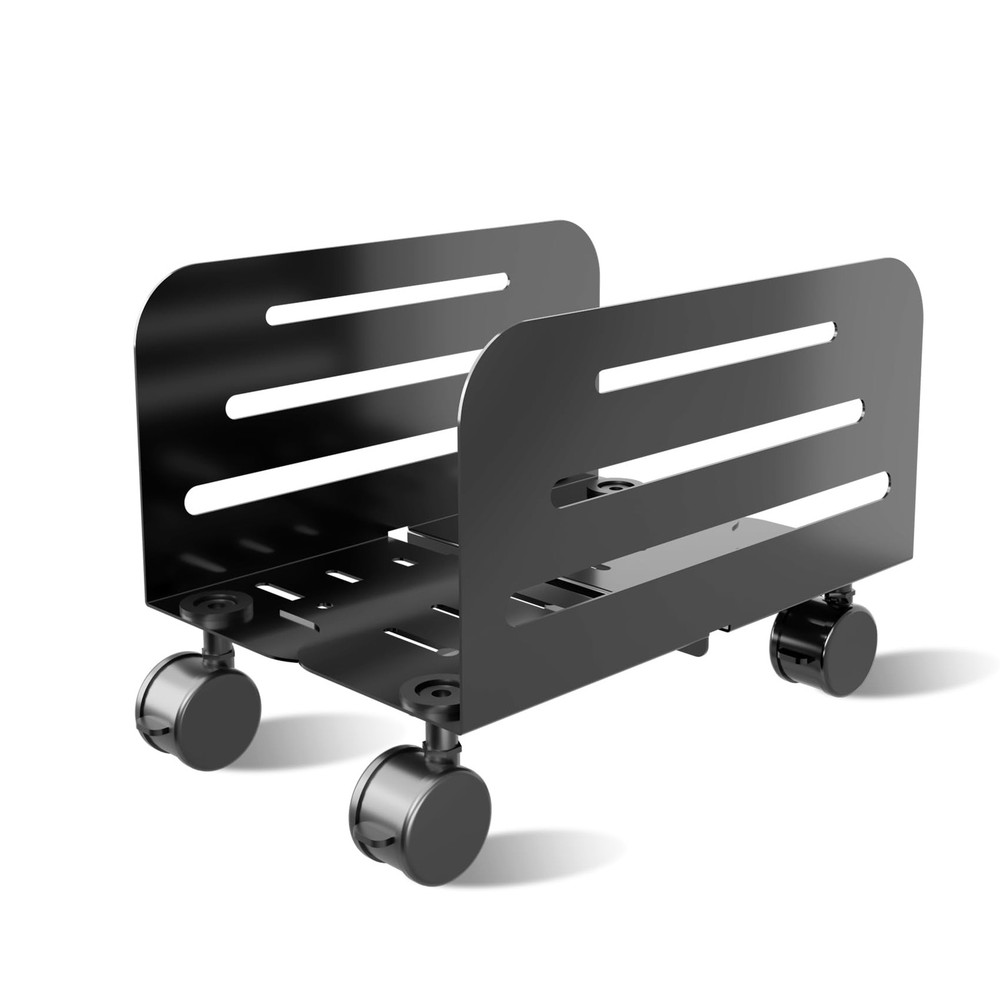 Suptek Mobile CPU Tower Stand, Adjustable, Rolling Cart with Locking Casters