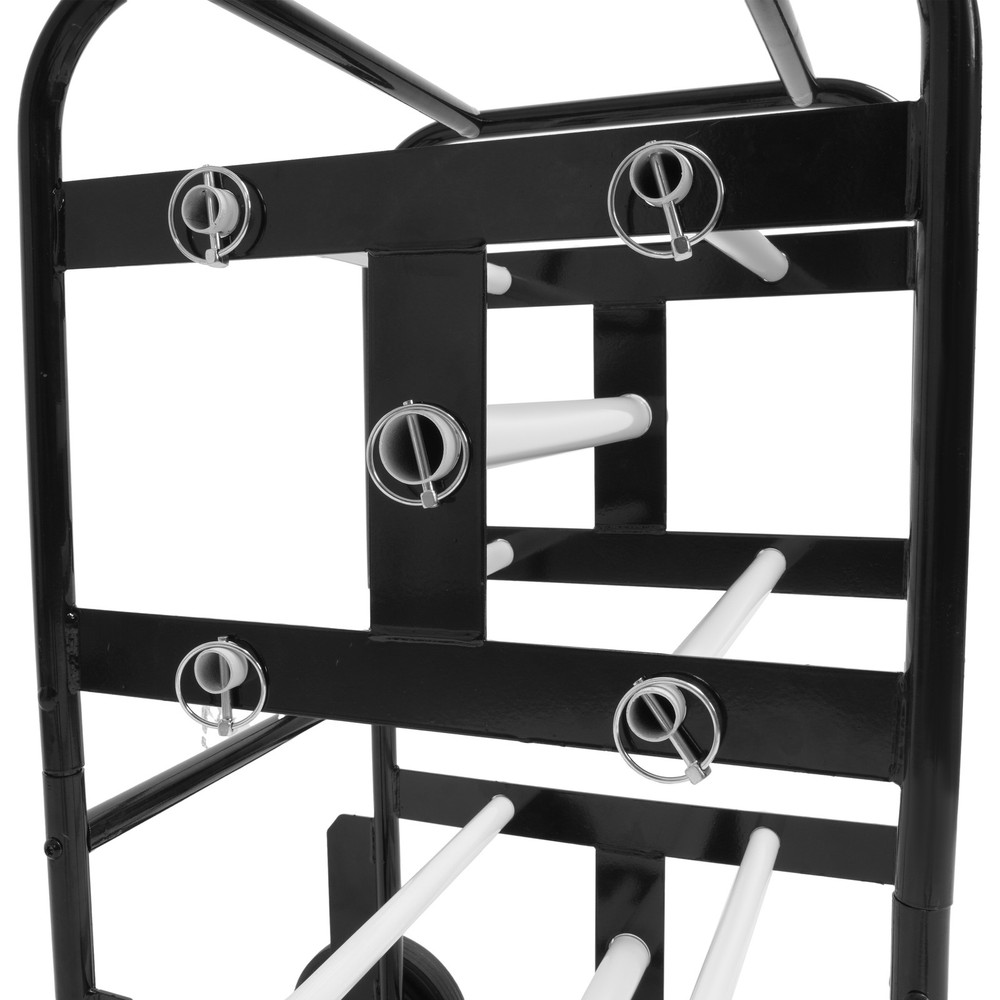Wire Spool Rack Cable Holder Dispenser with 10 Rods Multiple Axle Spool Cart