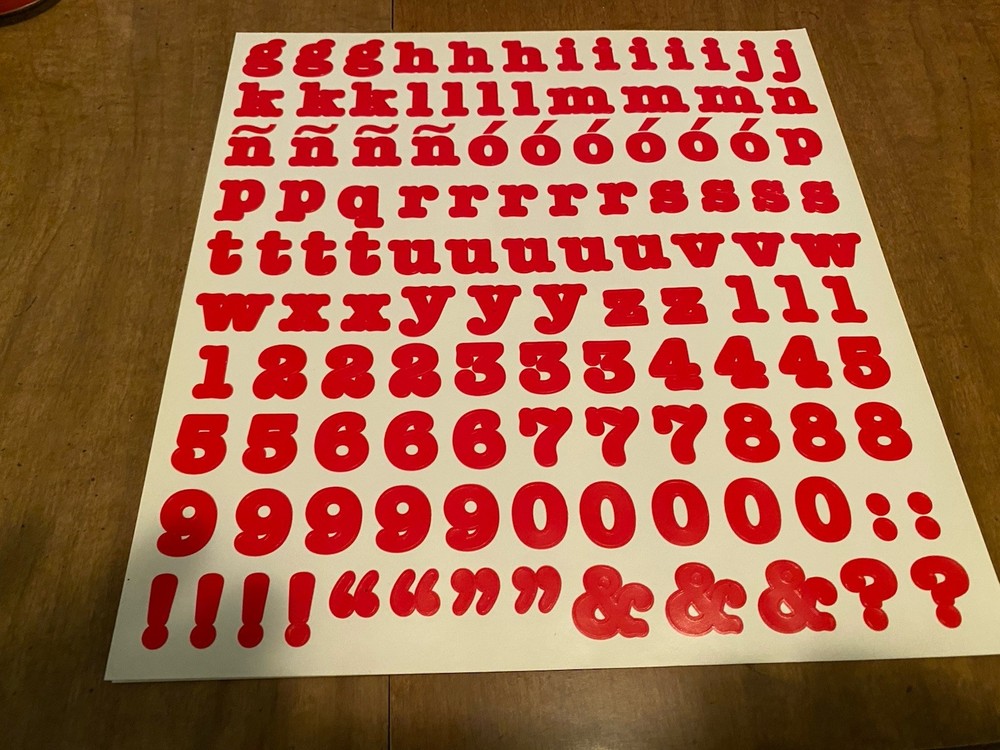 Creative Memories ABC/123 10x10 Red Bold Style