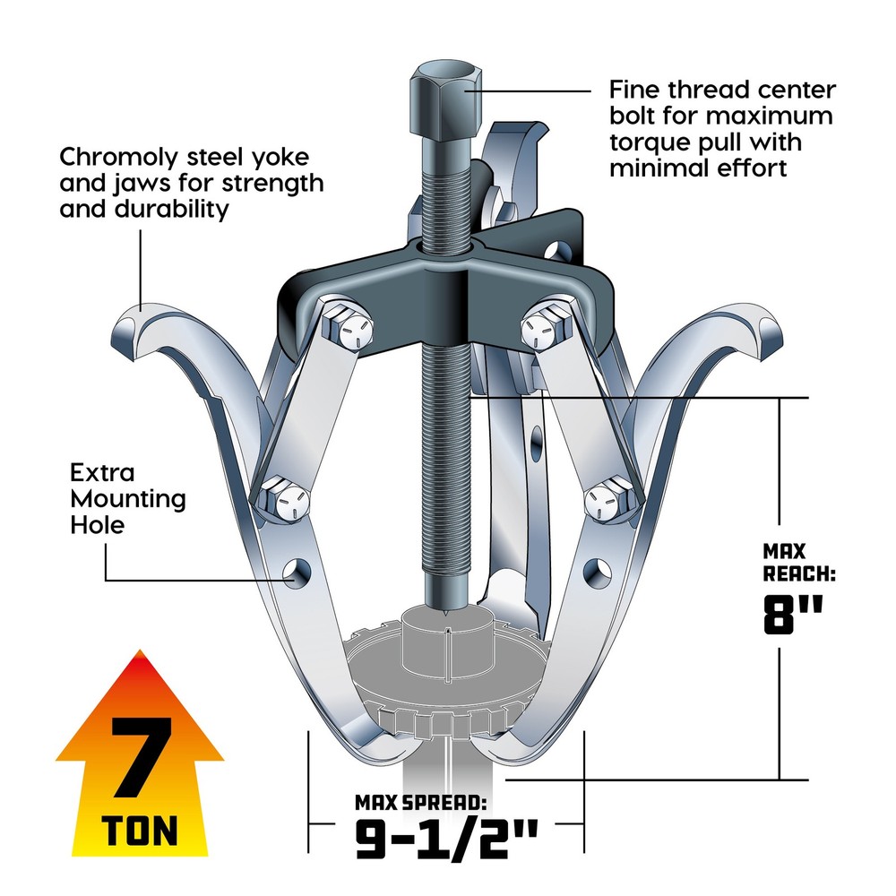 Powerbuilt 8 Inch Gear Puller - 648721