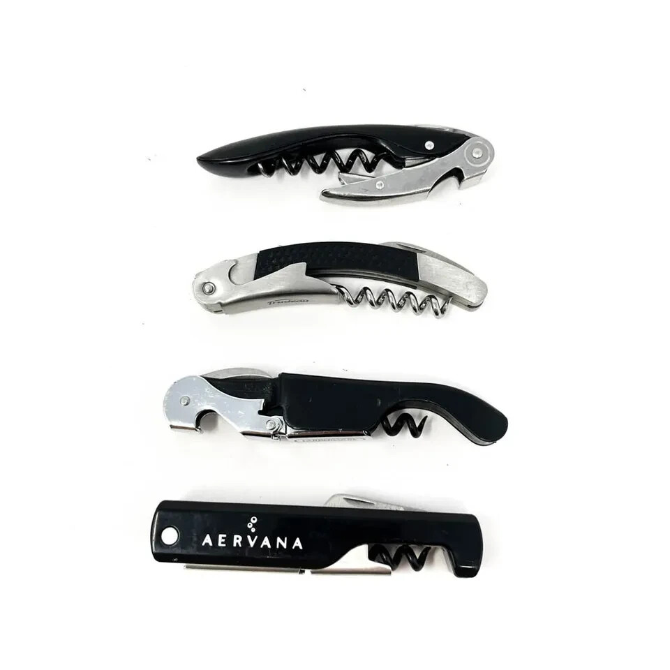 4 Pcs Aervana, Farberware, Trudeau, Fetzer Corkscrew Wine Bottle Opener