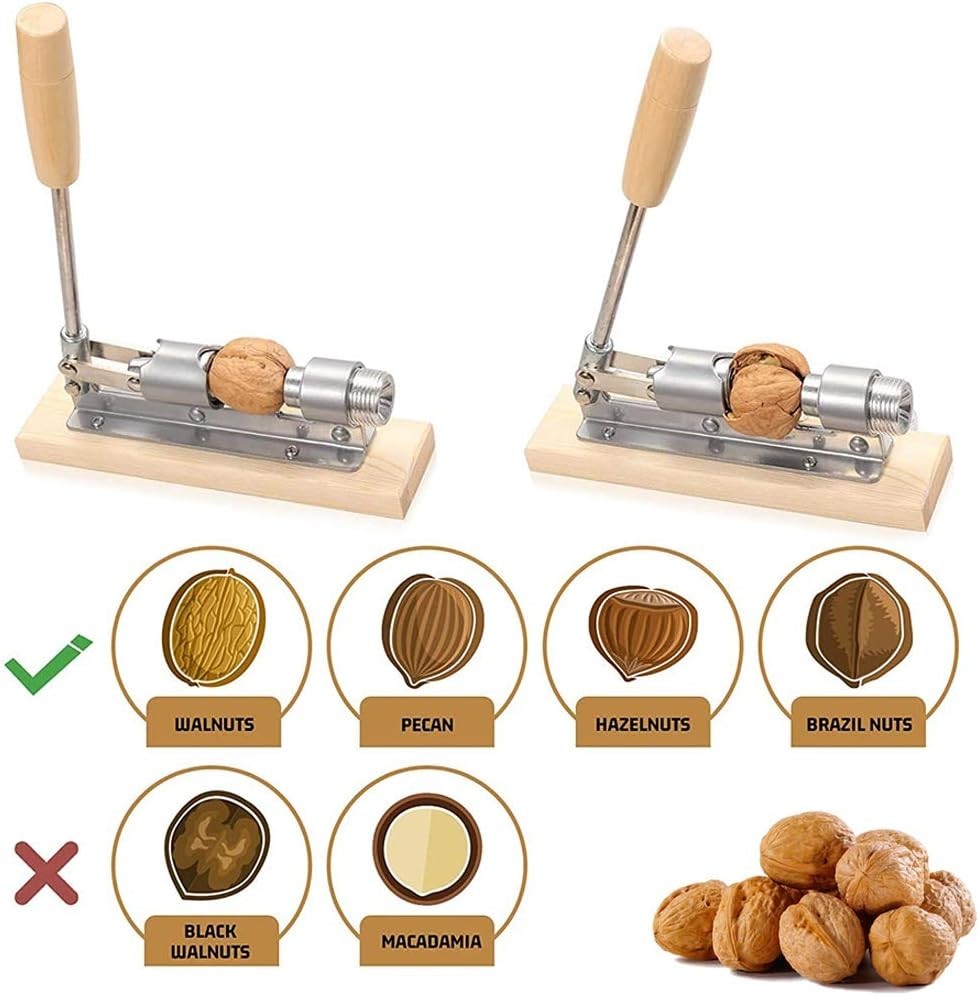 Nutcracker Heavy Duty Pecan Walnut Cracker Plier Opener Tool for Easy Crackin...