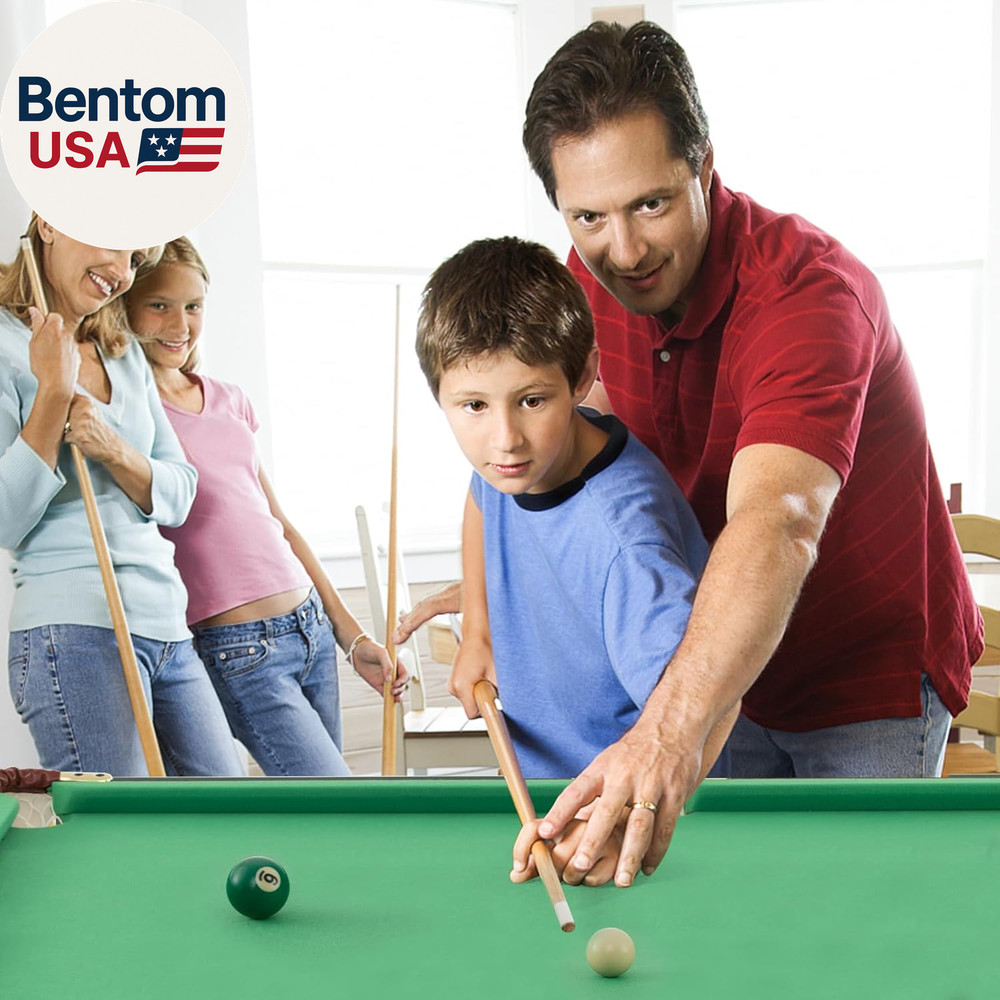 48" Pool Table, Foldable Billiards Table with 2 Cue Sticks, 16 Balls, Triangle,