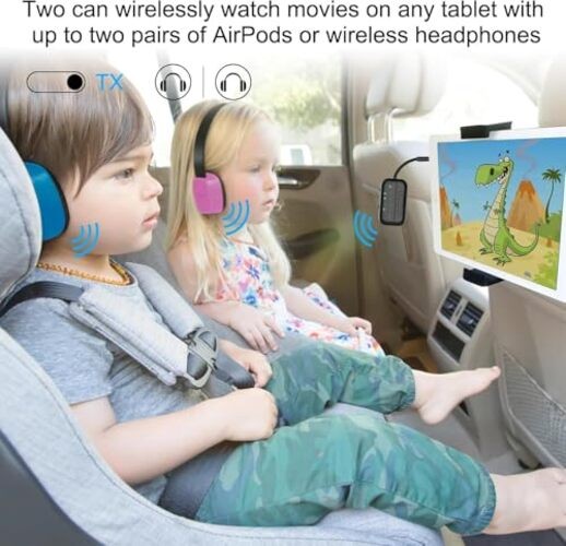 2026 Pro Bluetooth 5.4 Transmitter Receiver with Qualcomm Chipset,2-in-1 Black