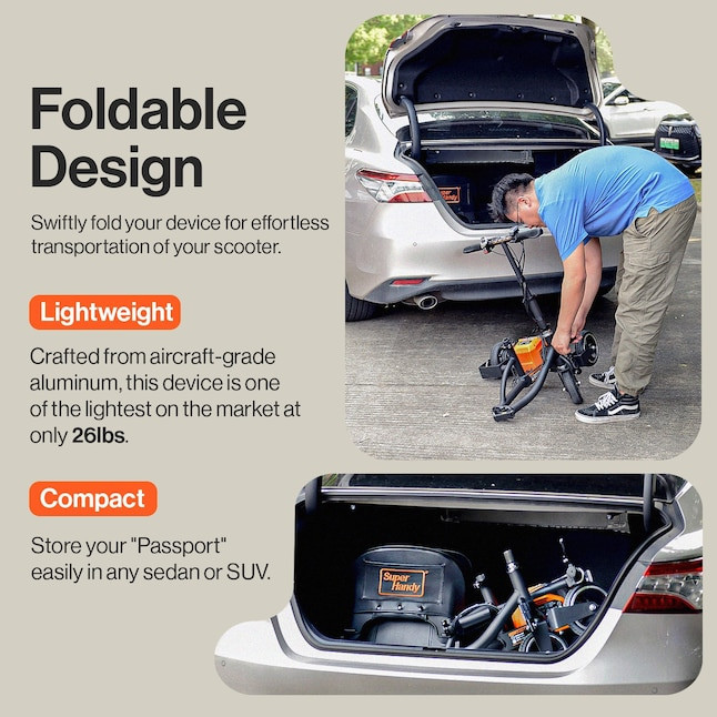 SuperHandy Passport- 275 Lbs Folding Mobility Scooter