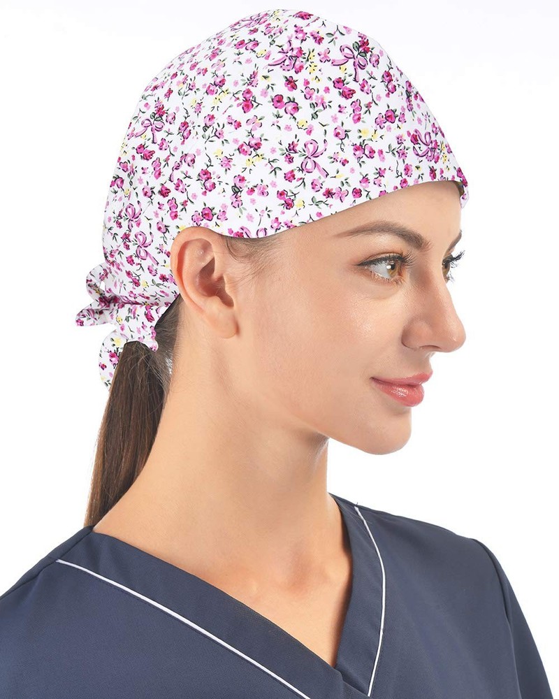 Adjustable Working Cap Elastic Tie Back Scrub Cap Unisex One Size Multiple Color