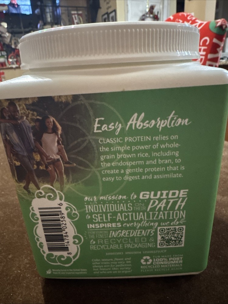 SUNWARRIOR Protein Classic Unflavored Unsweetened Plant Based Vegan