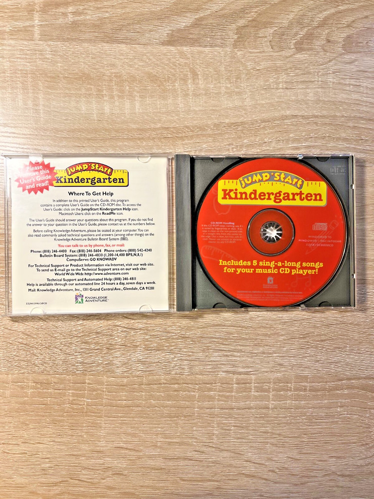 Jump Start Kindergarten Learning Software Knowledge Adventure PC CD-Rom Windows