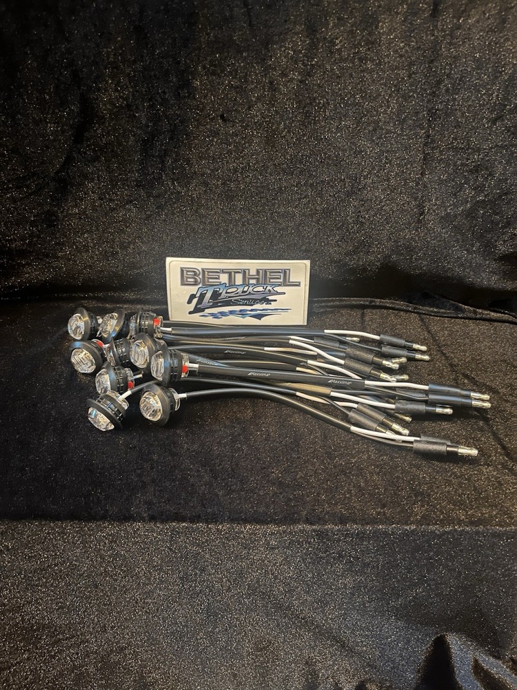 10 Maxxima M09300RCL Red 3/4" Round LED Clear Lens Clearance Penny Button Lights