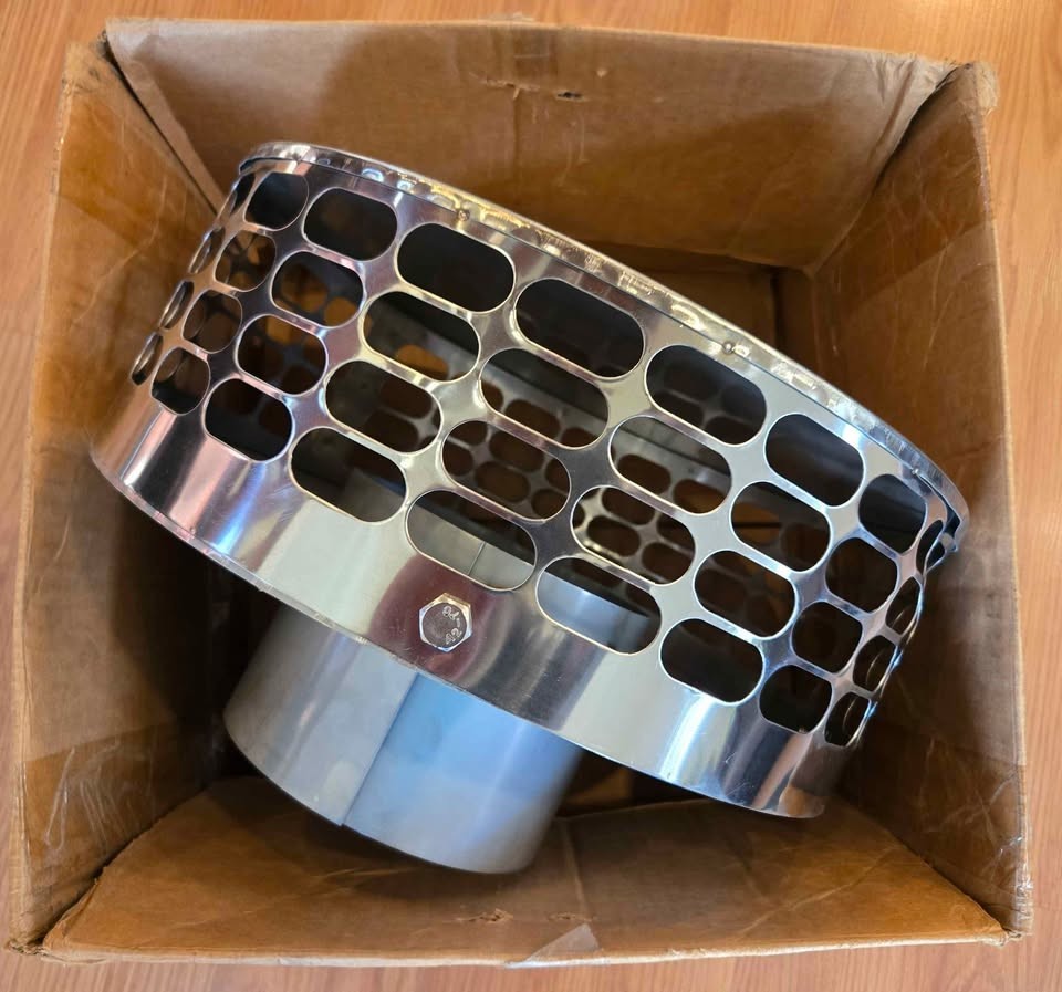The Forever Cap 6" round fixed stainless steel chimney cap.
