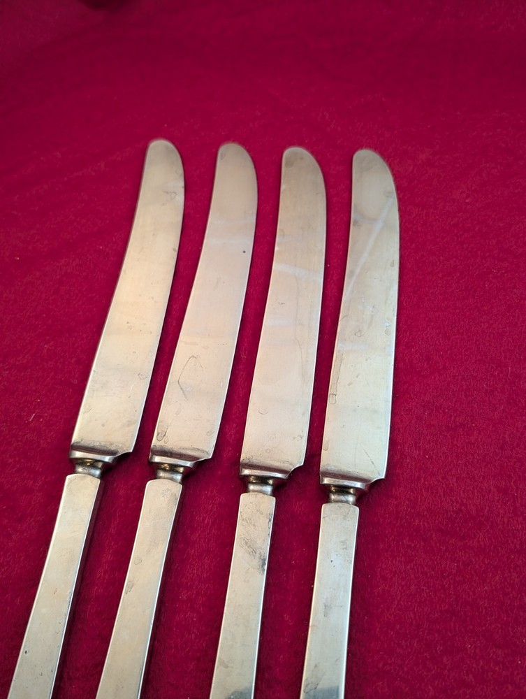 Lot Of 4 DIRILYTE DIRIGOLD EMPRESS Goldware Solid Handle Knives 9 1/8"