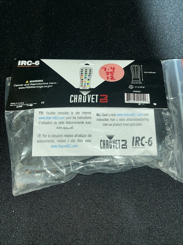 Chauvet DJ IRC-6 Infrared Remote Controller