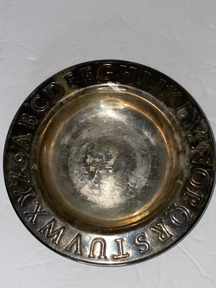 Lunt C-113 Silver Plated Alphabet Dish/bowl