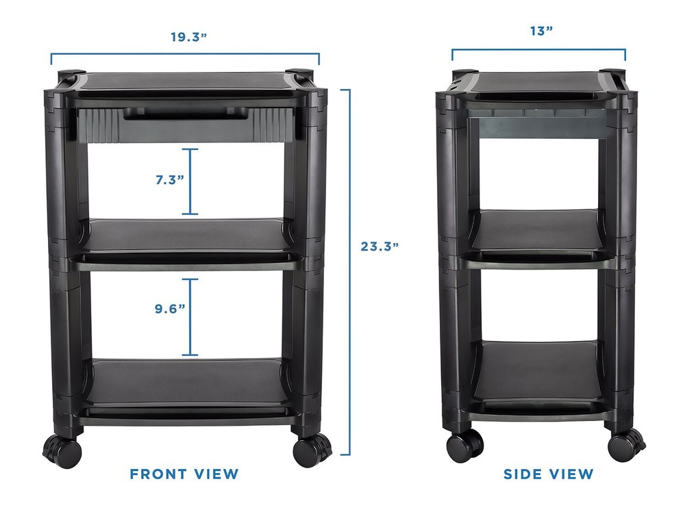 Mount-It! Height Adjustable Rolling Printer Cart