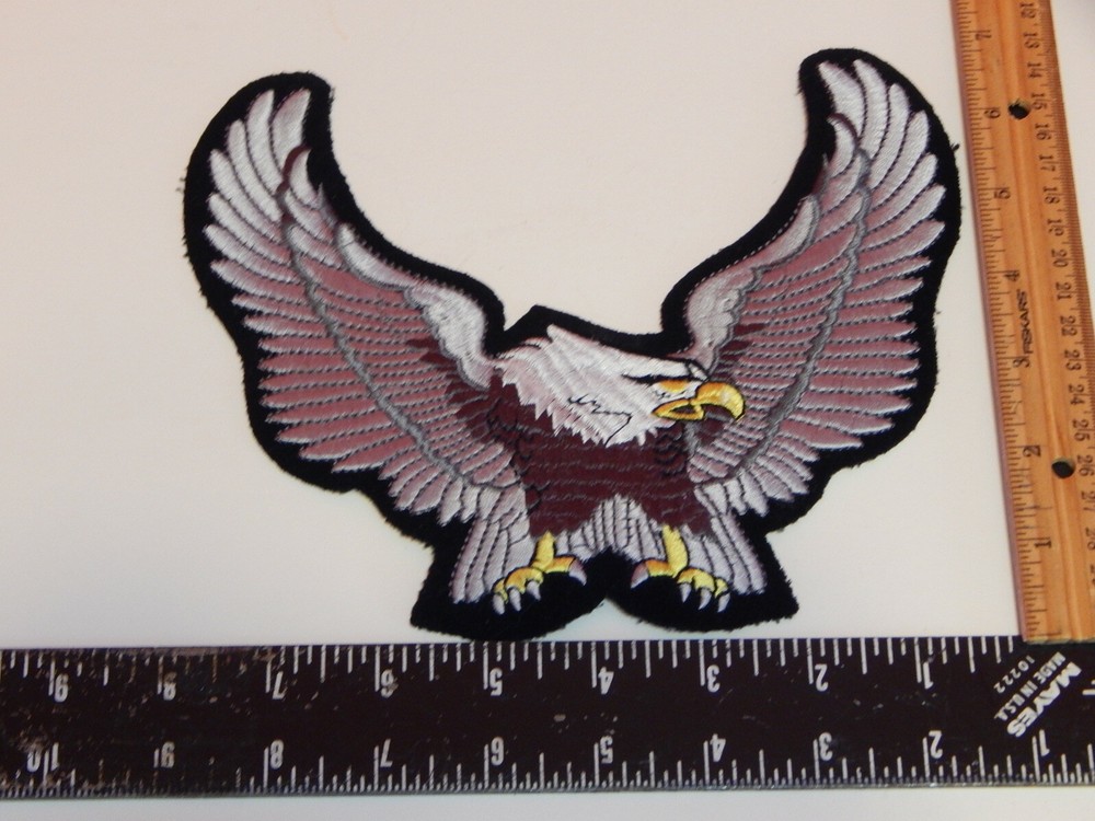 American Eagle Iron On Embroidered Patch 8" x 7"