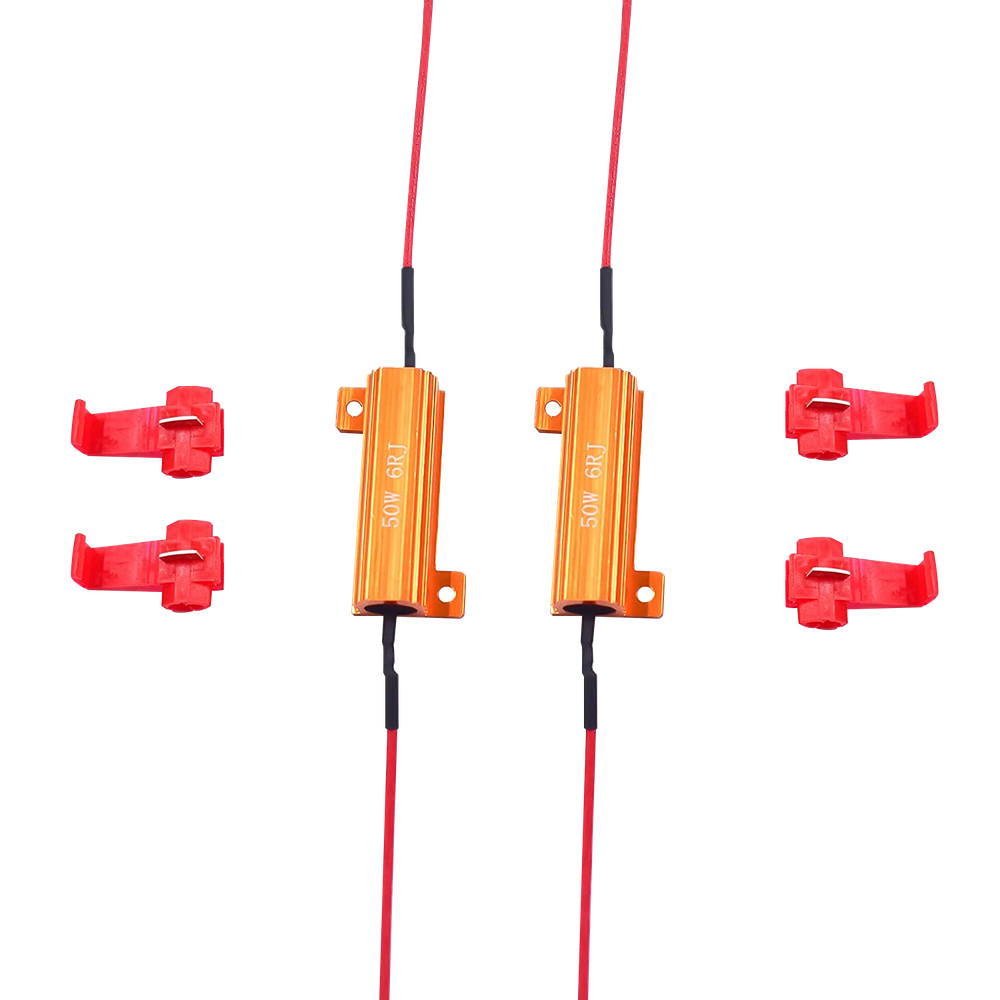 2pcs Load Resistor 50W 6RJ 6ohm LED Decoder FIX Hyper Flash Turn Signal Blinker