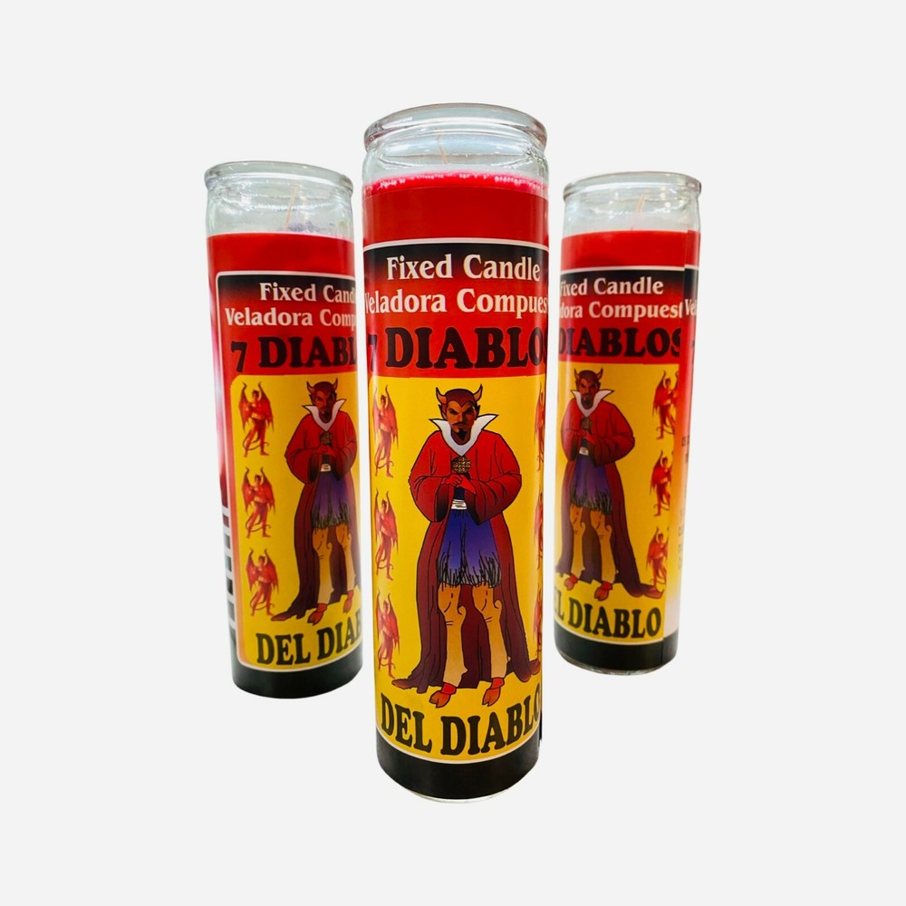 3x Set,7 Diablos del Diablo Veladora, Satan's 7 Devils Candle