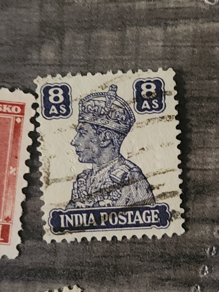India Foreign 8 AS Stamp Used - #A181