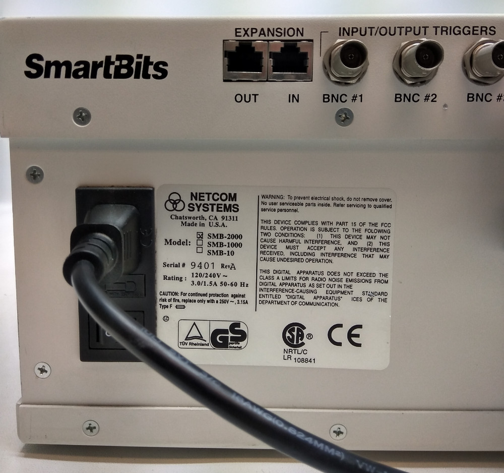 SmartBits 2000 Netcom Systems Performance Analysis System 120/240V 50-60Hz