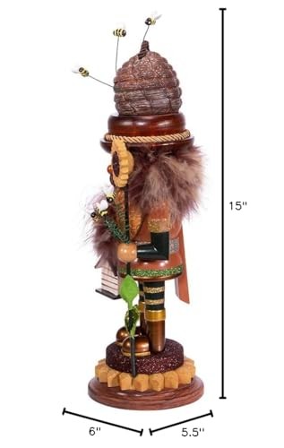 Kurt S. Adler 15" Hollywood Bee Keeper Nutcracker, Multicolor