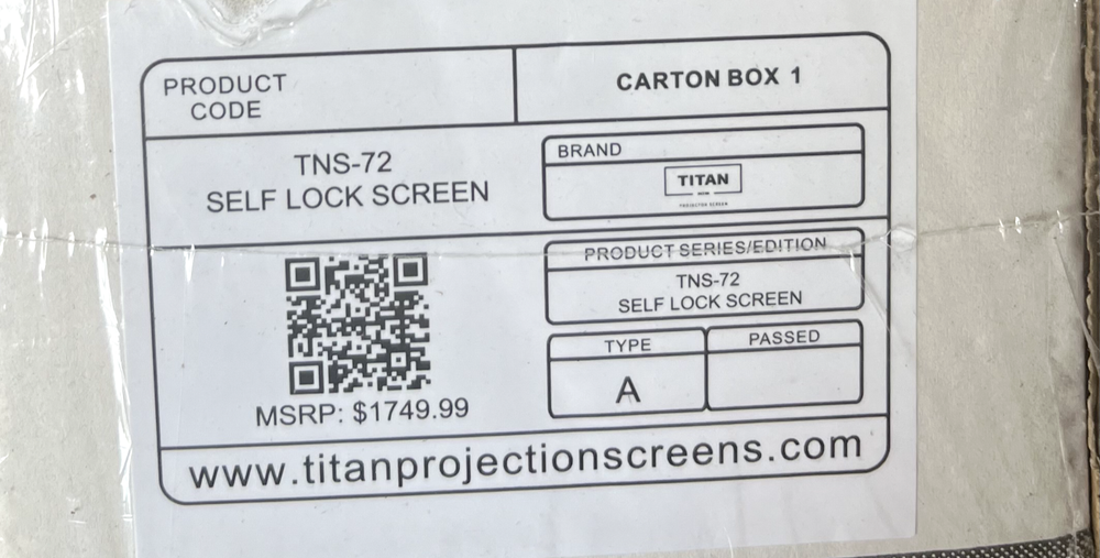TNS-72 Projection Screen - Self Lock