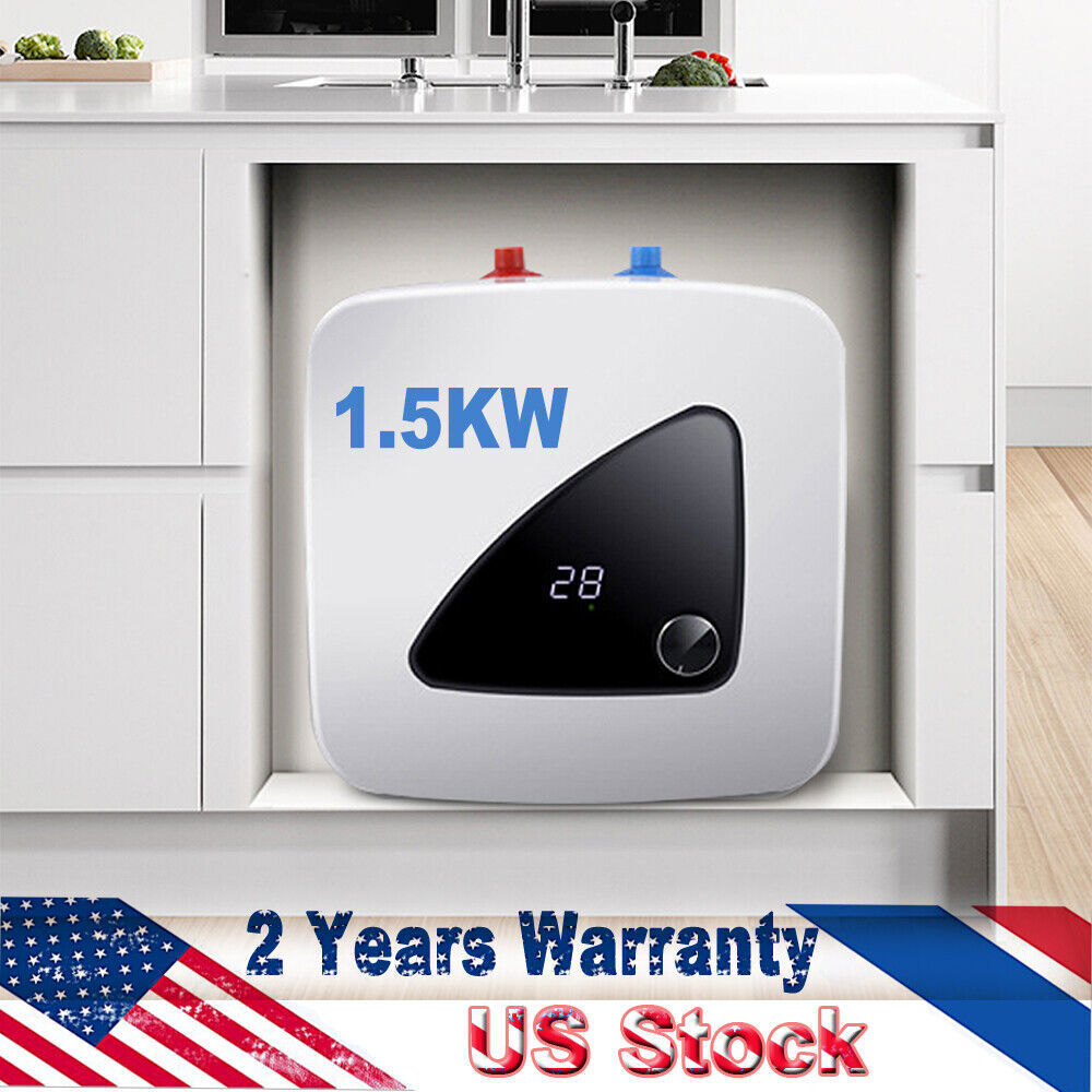 1500W 8L Electric Hot Water Heater 110V Small Compact Tank Bathroom Shower