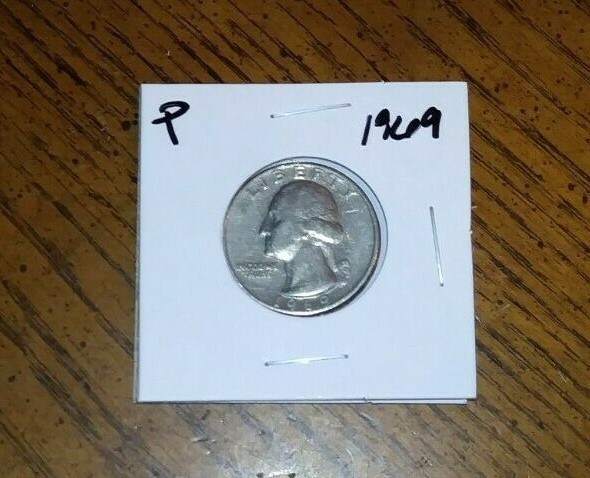 1969 - P Mint - Washington Quarter + Protective coin flip!