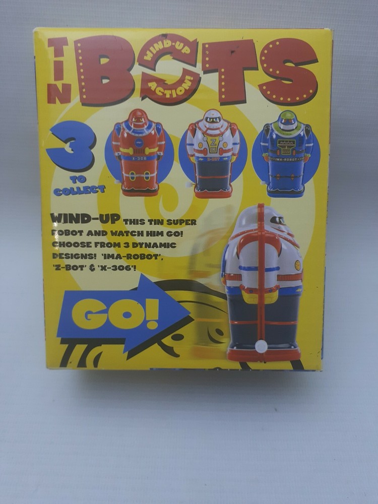 Schylling TIN BOTS Wind-Up Action IMA-ROBOT blue