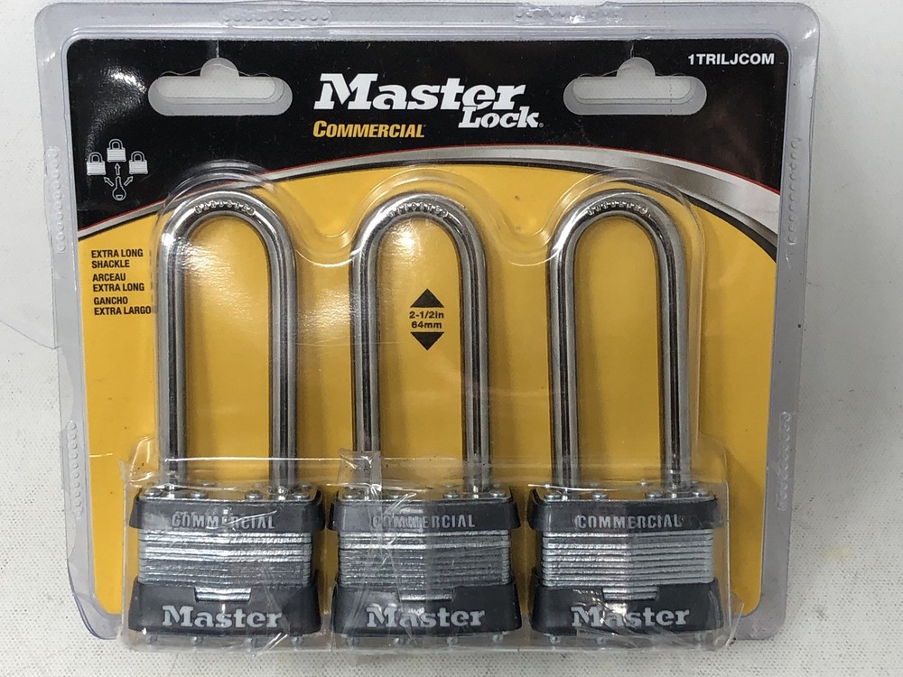 Master Lock Commerical Laminated Padlock 44mm x 64mm - 3 Pack 1TRILJCOM