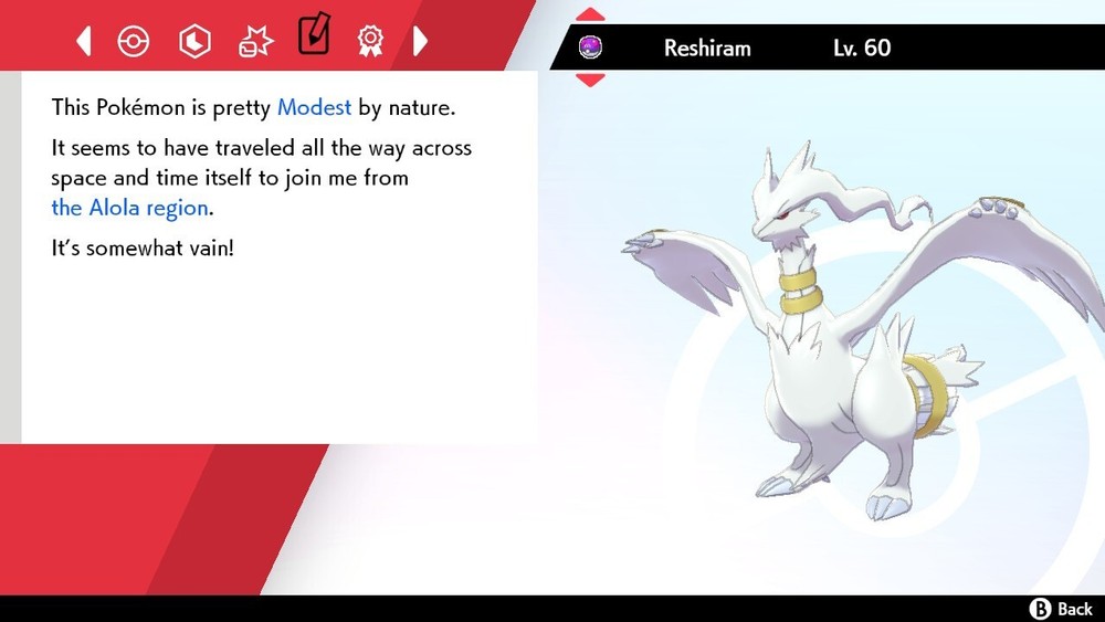 ✨Shiny✨ Reshiram For Sword & Shield