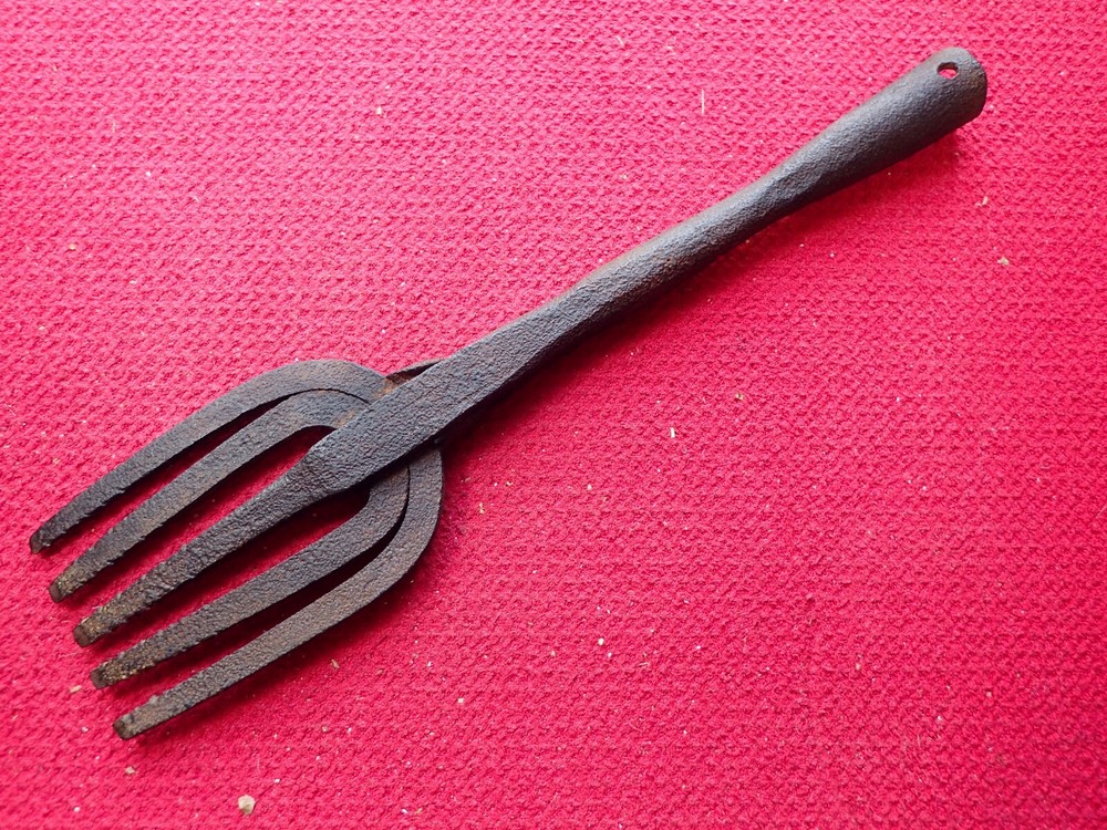 Primitive Antique Blacksmith Hand Forged Eel, Fish or Frog with Socket End