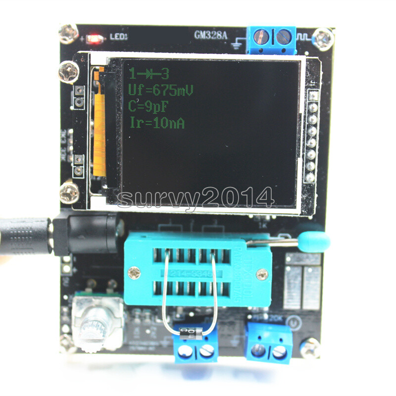 GM328A Transistor Tester Diode Capacitance ESR Voltage Frequency Meter Wave