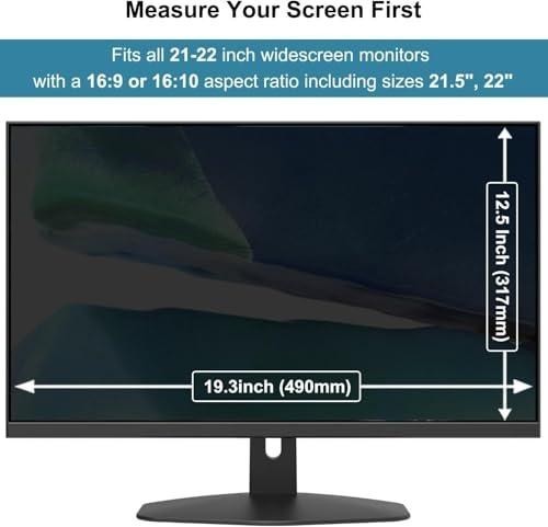 Hanging Computer Privacy Screen Protector Shield Compatible for 21.5/22 Inch Wid