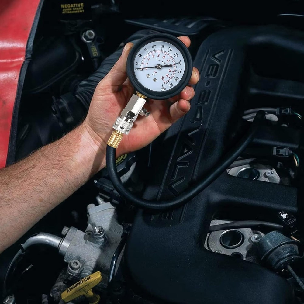 Professional Compression Tester Kit with Spark Plug Tester - Durable & Effective