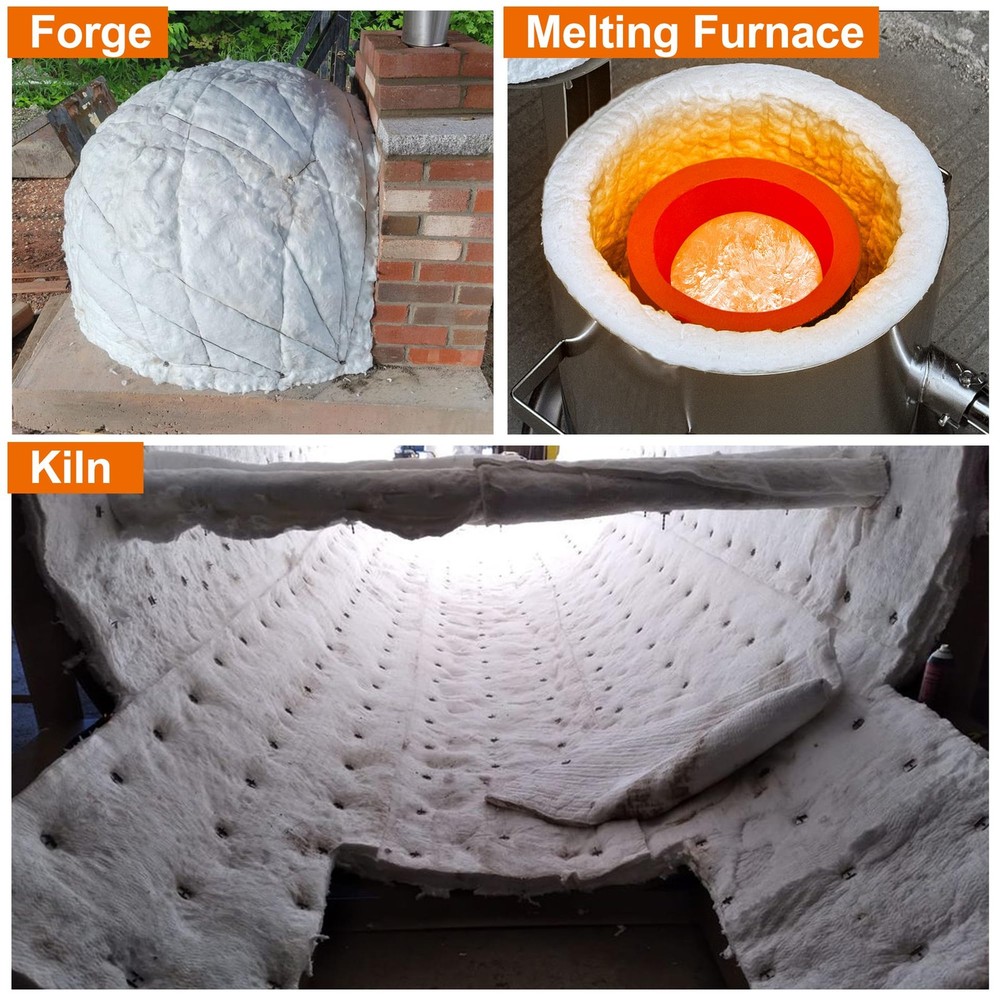 MMasters 24"*8"*1" Ceramic Fiber Insulation Blanket, Fireproof &