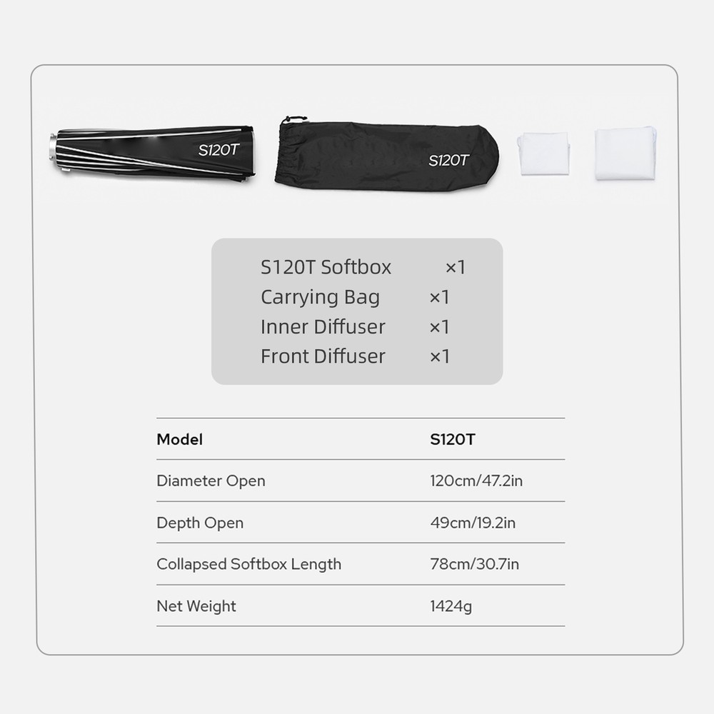Godox S85T Quick Release Umbrella Softbox with Standard Bowen Mount & Diffusers