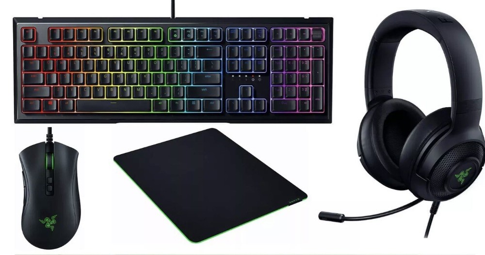 Razer, "Homerun" RGB Keyboard + Mouse + Mat + Headset Bundle