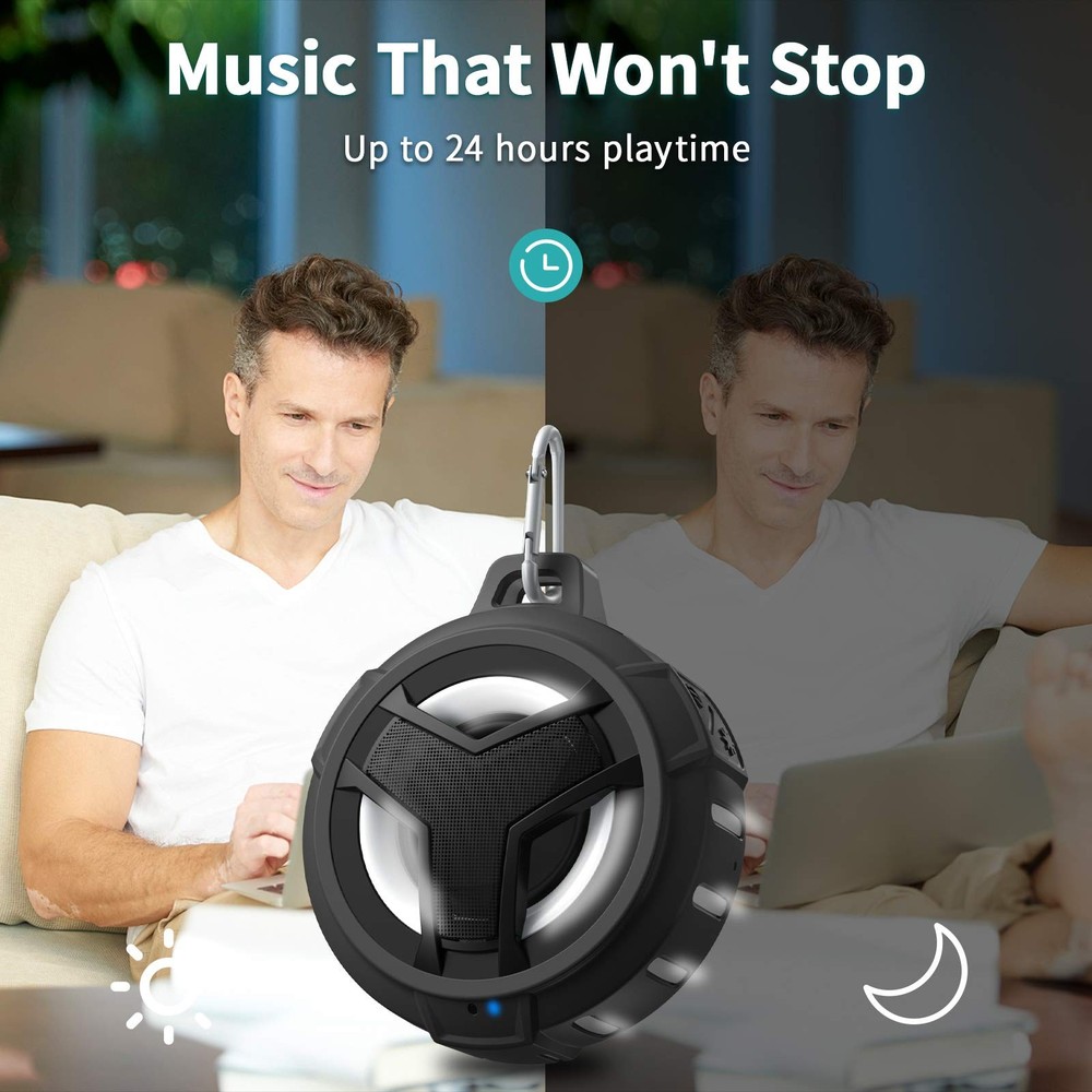 Bluetooth Shower Speaker, Portable Bluetooth Speakers, IP67 Waterproof Wirele...