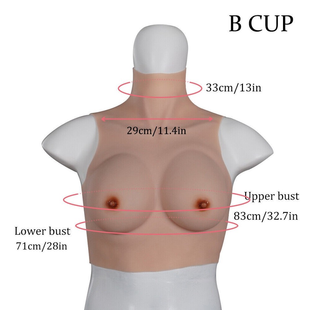 Realistic Silicone Breast Forms B-H CupTexture for Cosplay
