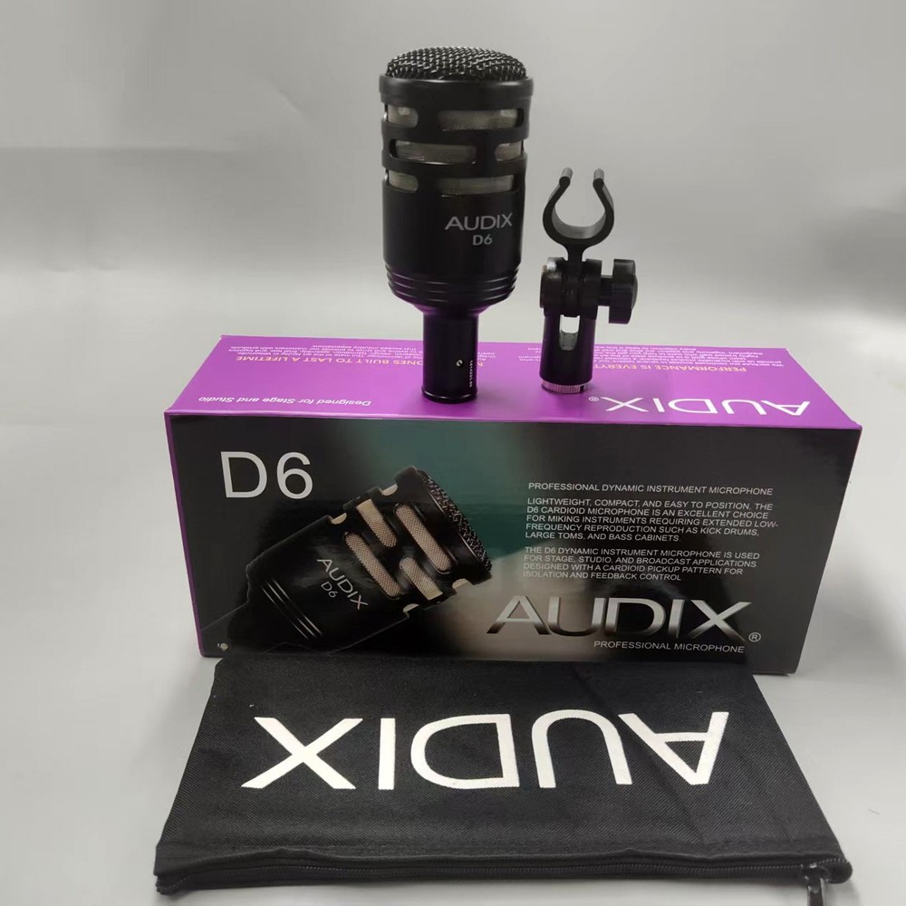 For Stage Studio & Broadcast Audix D6 Professional Dynamic Kick Drum Microphone