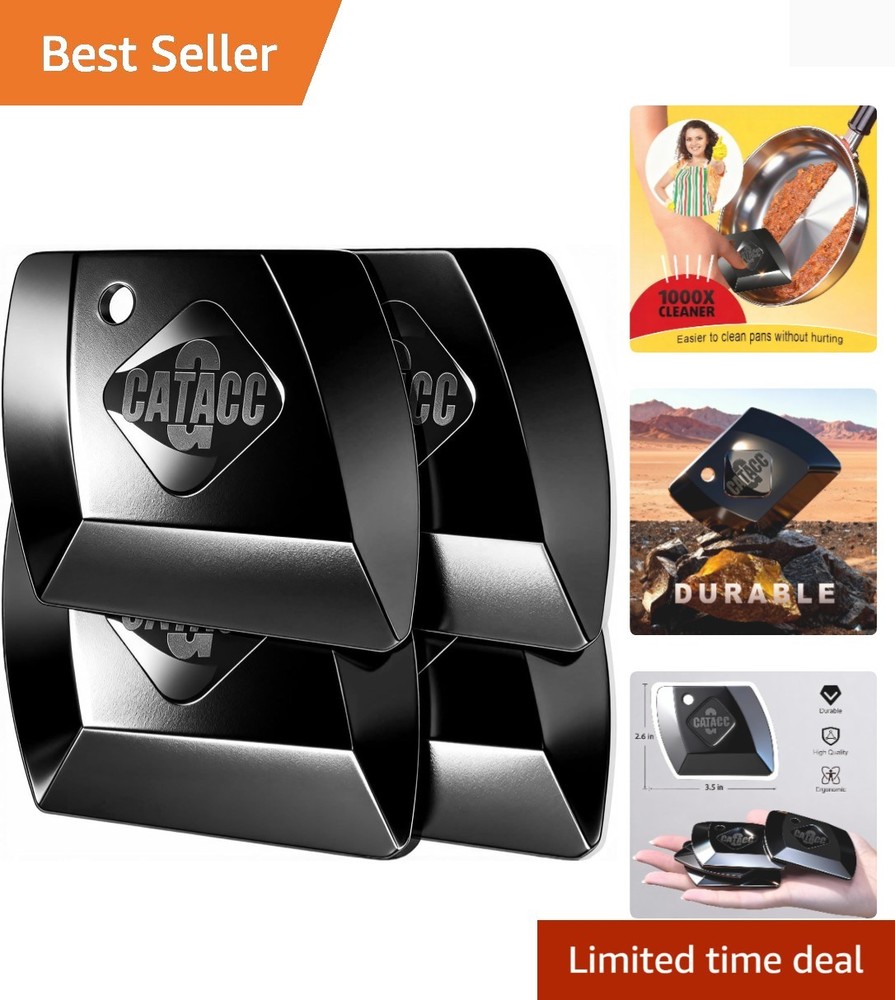 Versatile 4-Pack Pan Scrapers - Non-Scratch Kitchen Tool Set for Easy Cleanup