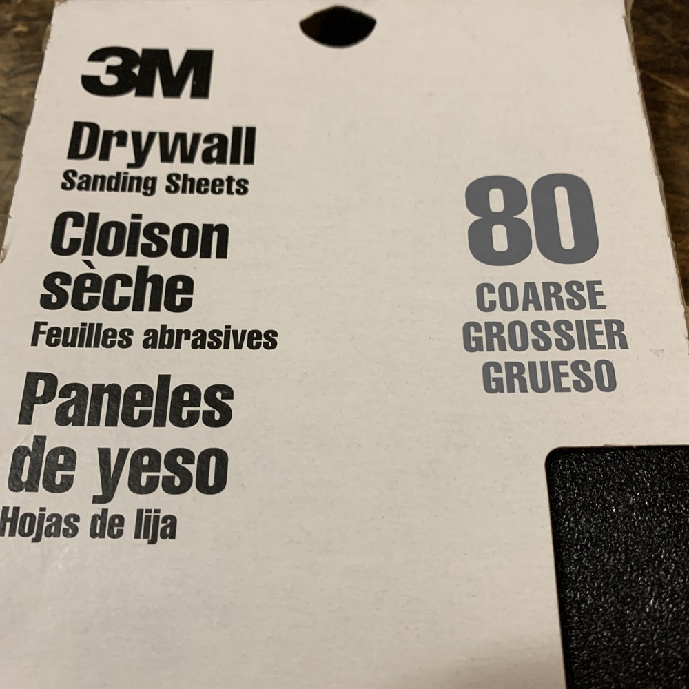 3M Drywall Plaster Sanding Sheets Pro-Pak 99433NA 80 Grit 25 Count Nib Valuepack
