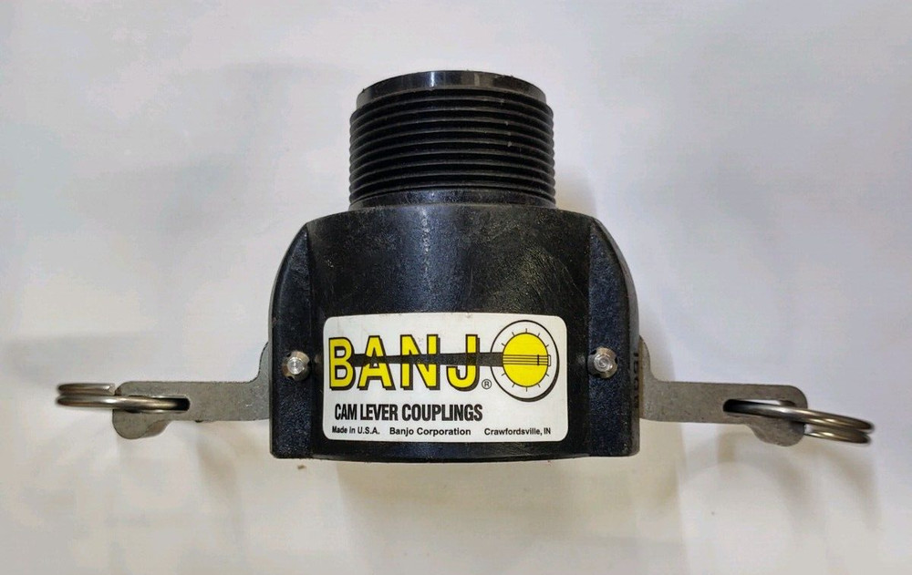 150B BANJO CAM LEVER COUPLING-BLACK POLYPROPYLENE