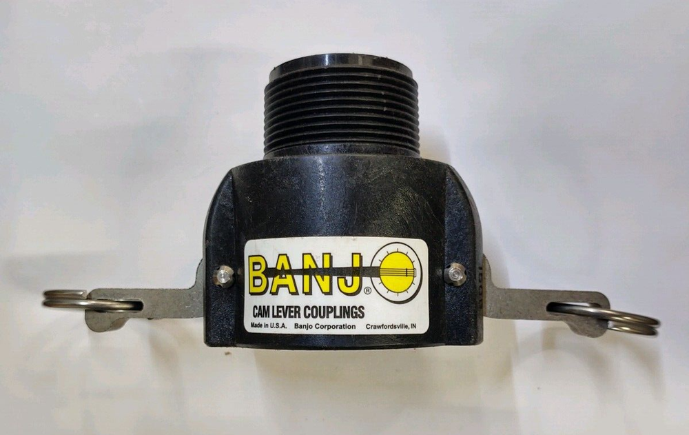 150B BANJO CAM LEVER COUPLING-BLACK POLYPROPYLENE