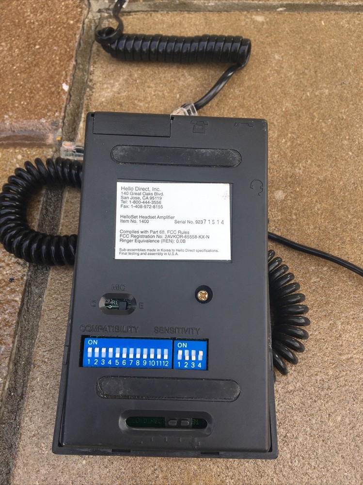 Hello Direct 6560 PRO Phone Headset Amplifier- Cables included