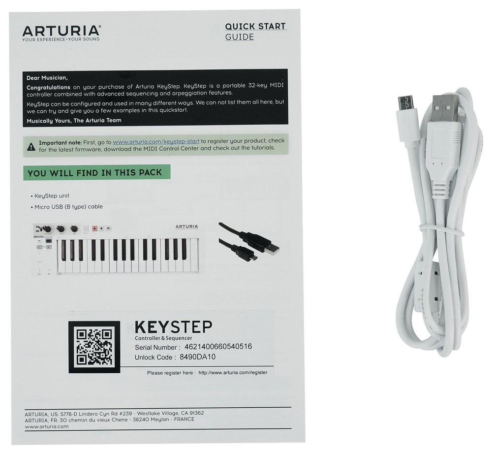 Arturia KeyStep Sequencer Midi USB Keyboard Controller+Hydraulic Air Lift Bench